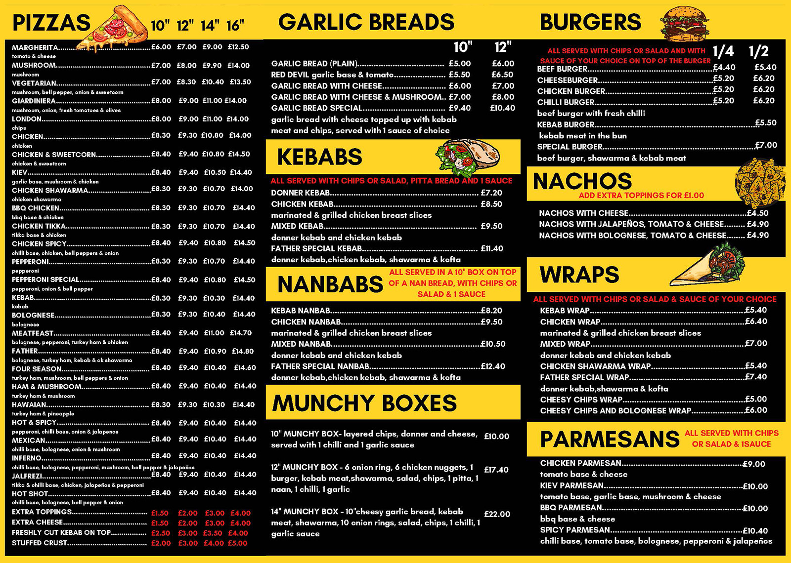 Food Father Menu Card